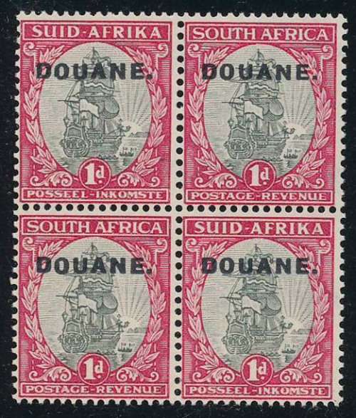 Union of South Africa South Africa Customs Stamps 1933 1d red